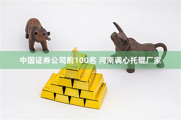 中国证券公司前100名 河南调心托辊厂家